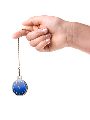 Pocket watch on the chain , often used for the treatment of hypnosis.